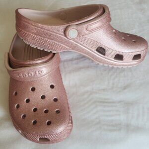 Crocs Classic Glitter Men's/Women's Clog - Rose Gold